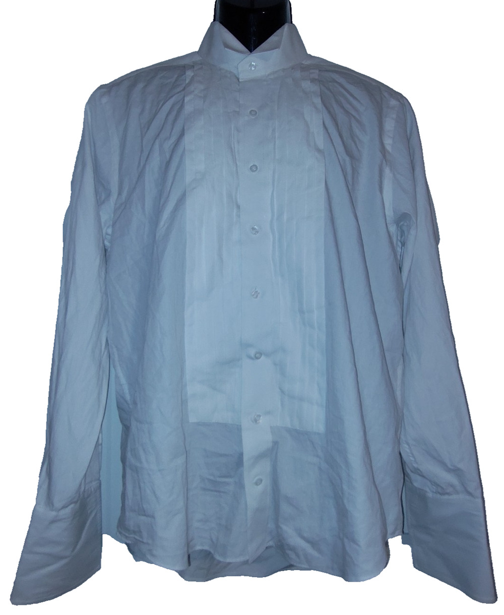 MADISON Men’s White Classic Cotton Style Dress Shirt Size M BG20